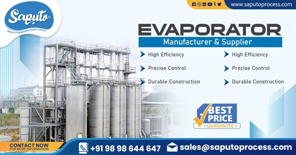 Supplier of Industrial Evaporator in Tamil Nadu