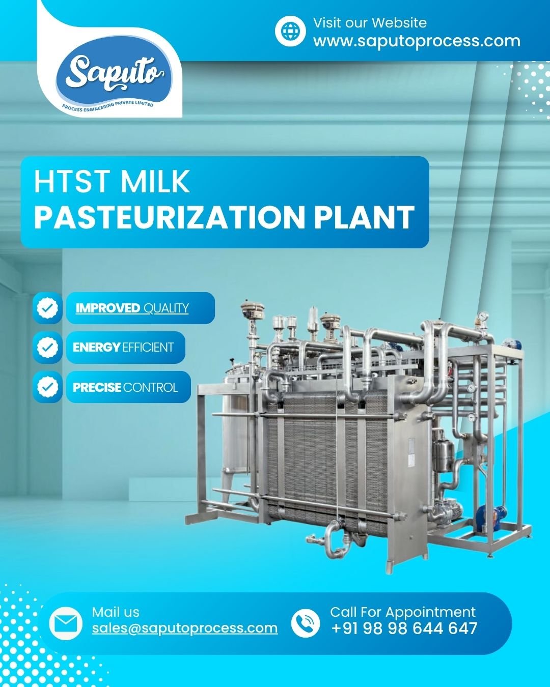 HTST Milk Pasteurization Plant in Karnataka