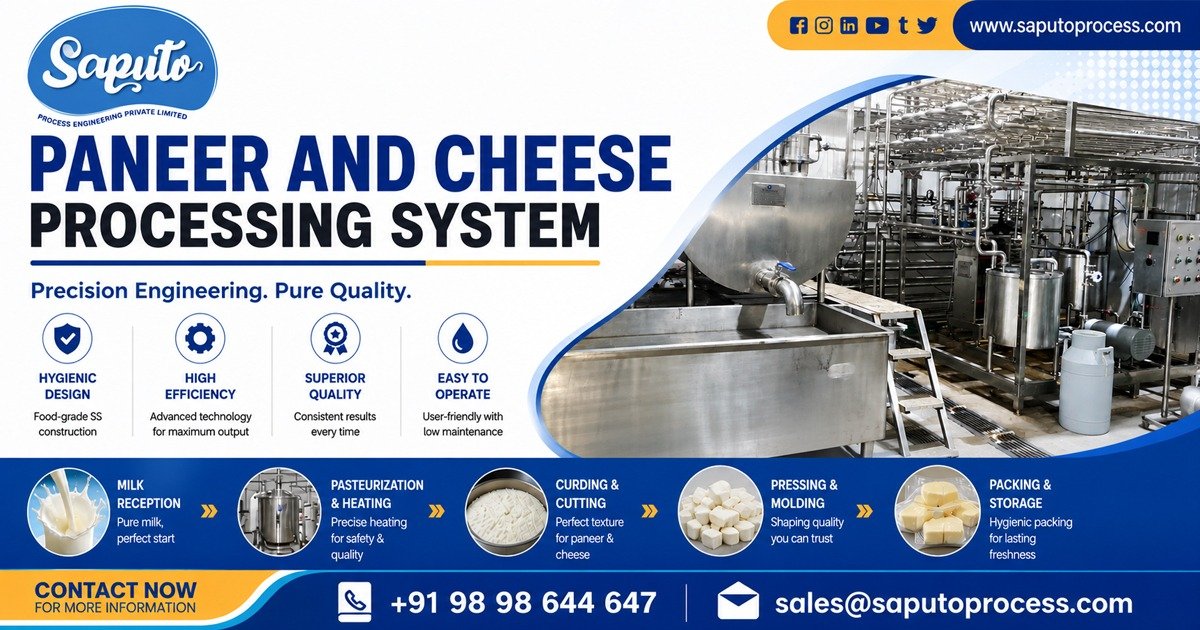 Paneer and Cheese Processing System Supplier in Madhya Pradesh